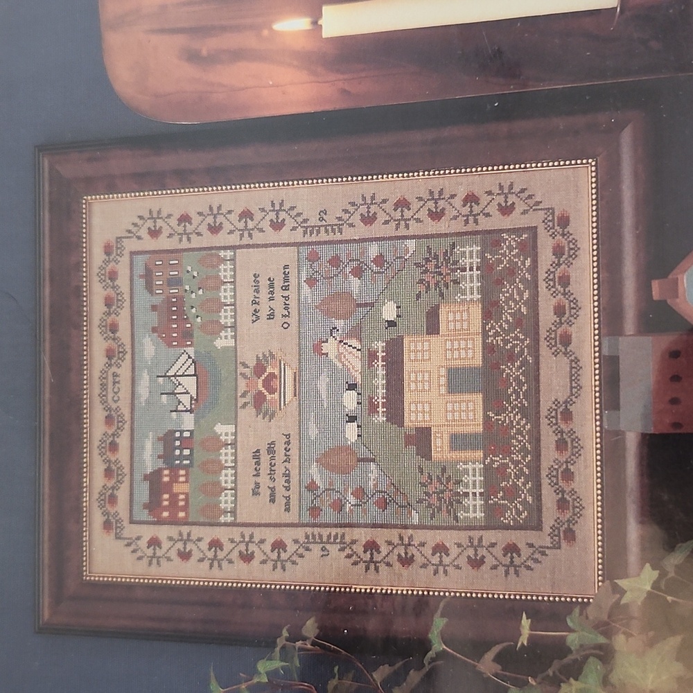 Theron Traditions  #17 New Englad Schoolgirl Sampler Insctructions Cross Stich